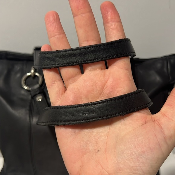 Coach F19456 Womens North South Gallery Tote Leather Bag Black - Picture 6 of 12